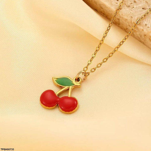 TPSH00735 QWN Cherry/Leaf Pendant - TPSH