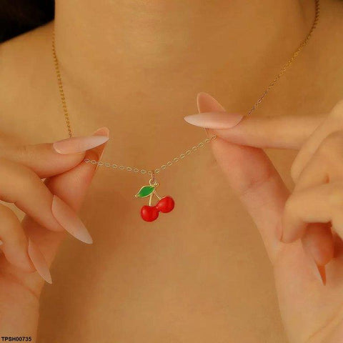 TPSH00735 QWN Cherry/Leaf Pendant - TPSH