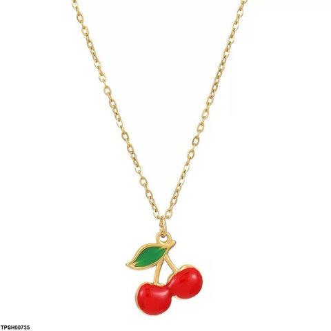 TPSH00735 QWN Cherry/Leaf Pendant - TPSH