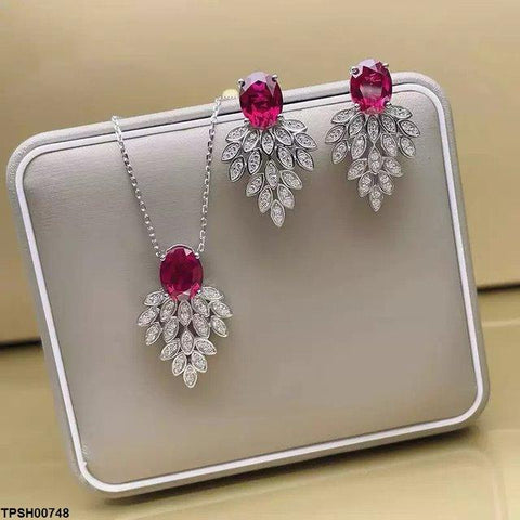 TPSH00748 CJD Oval/Marquise Pendant Set - TPSH
