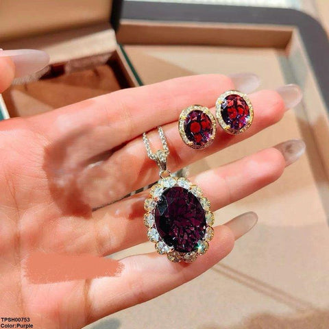 TPSH00753 GWH Oval Pendant Set - TPSH