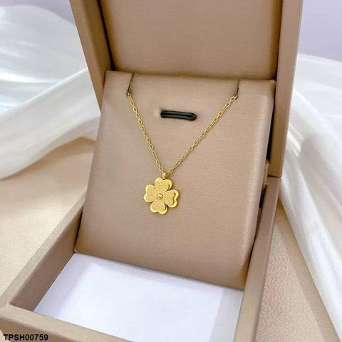 TPSH00759 DGF Stainless Steel Double Flower Pendent - TPSH