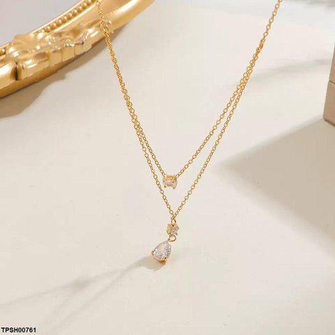 TPSH00761 DGF Stainless Steel Round Tear Drop Pendent - TPSH