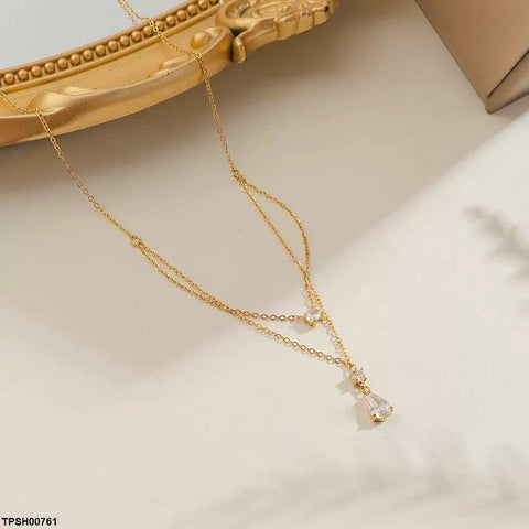 TPSH00761 DGF Stainless Steel Round Tear Drop Pendent - TPSH