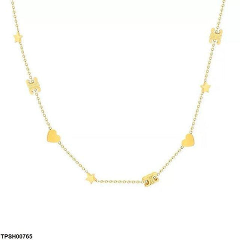 TPSH00765 DGF Stainless Steel Heart/H Pendent - TPSH