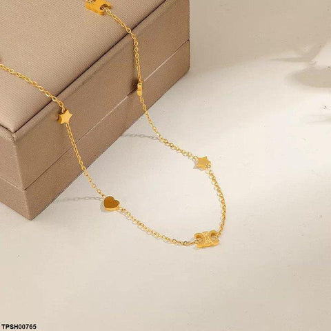 TPSH00765 DGF Stainless Steel Heart/H Pendent - TPSH