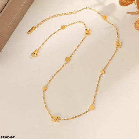 TPSH00765 DGF Stainless Steel Heart/H Pendent - TPSH