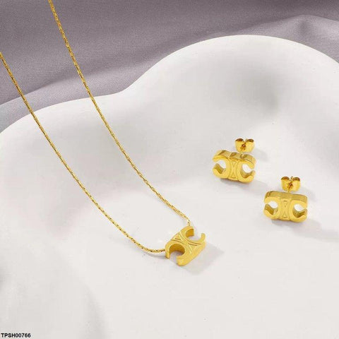 TPSH00766 DGF Stainless Steel Triumphed Pendent Set - TPSH