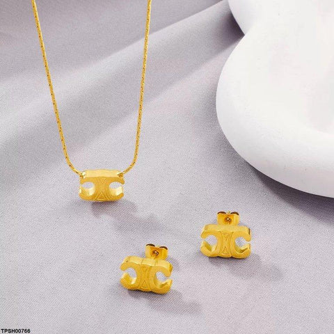 TPSH00766 DGF Stainless Steel Triumphed Pendent Set - TPSH