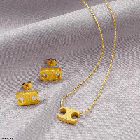 TPSH00766 DGF Stainless Steel Triumphed Pendent Set - TPSH