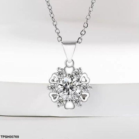 TPSH00769 BLX Round Heart Pendant With Chain - TPSH