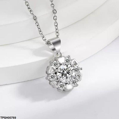 TPSH00769 BLX Round Heart Pendant With Chain - TPSH