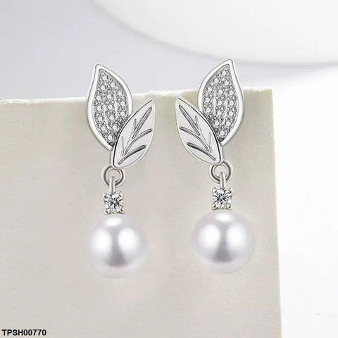 TPSH00770 BLX Leaf Pearl Drop Pendant Set - TPSH