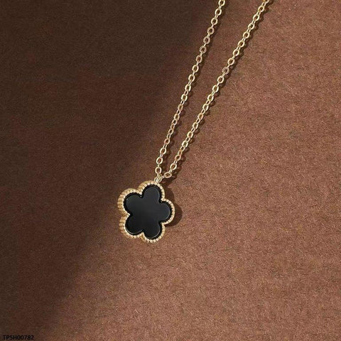 TPSH00782 YYZ Round Flower Pendant With Chain - TPSH