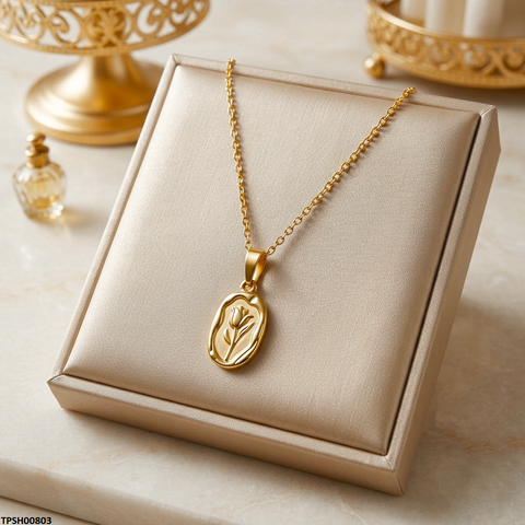 TPSH00803 MSJ Stainless Steel Rose Pendant - TPSH