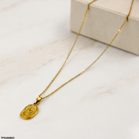 TPSH00803 MSJ Stainless Steel Rose Pendant - TPSH