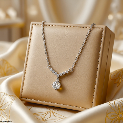 TPSH00840 HJF Round Drop Pendant With Chain - TPSH