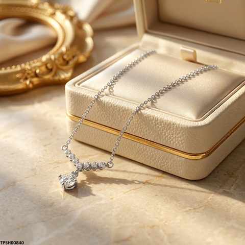 TPSH00840 HJF Round Drop Pendant With Chain - TPSH