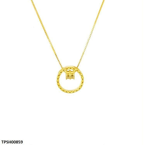 TPSH00859 DGF Stainless Steel Circular Round Drop Pendant - TPSH