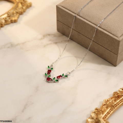TPSH00866 MSJ Tulip Leaf Stone Pendant With Chain - TPSH