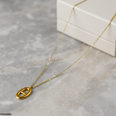 TPSH00880 MSJ Oval Pendant With Chain - TPSH