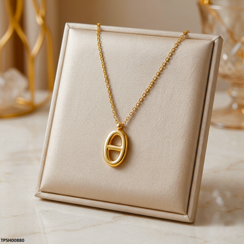 TPSH00880 MSJ Oval Pendant With Chain - TPSH