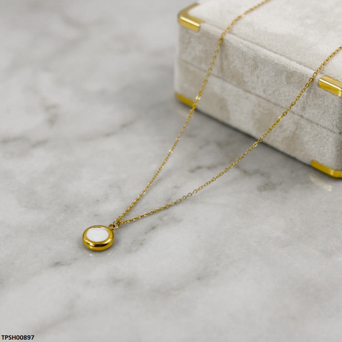 TPSH00897 MSJ Stainless Steel Round Pendant - TPSH
