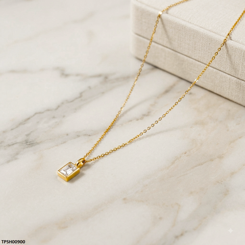 TPSH00900  MSJ Stainless Steel Rectangle Pendant - TPSH