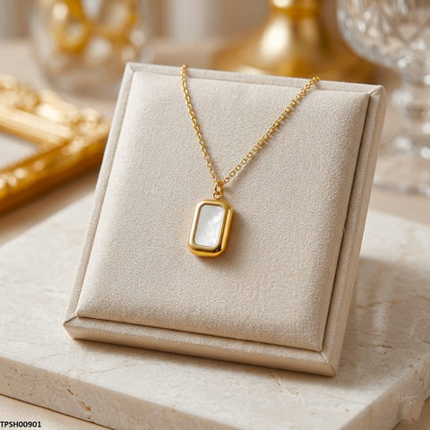TPSH00901 MSJ Stainless Steel Rectangle Pendant - TPSH