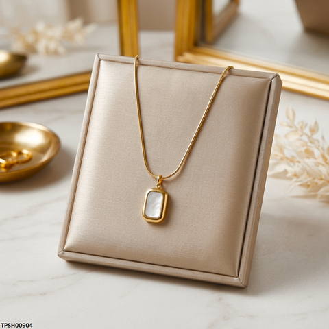 TPSH00904  MSJ Stainless Steel Rectangle Pendant - TPSH