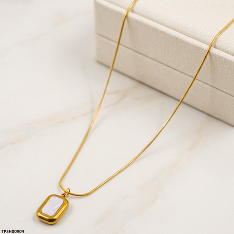 TPSH00904  MSJ Stainless Steel Rectangle Pendant - TPSH