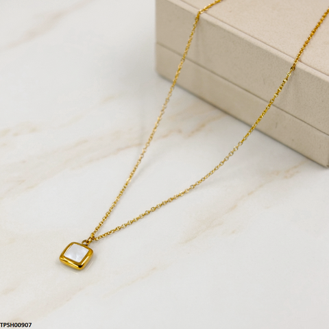 TPSH00907 MSJ Stainless Steel Square Pendant - TPSH