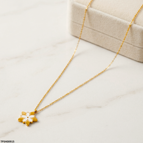 TPSH00915 MSJ Stainless Steel Star Flower Pendant - TPSH