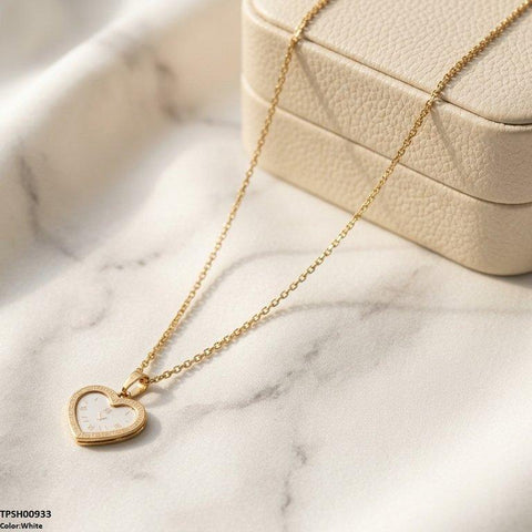 TPSH00933 BHS Heart Watch Design Stainless Steel Pendant - TPSH