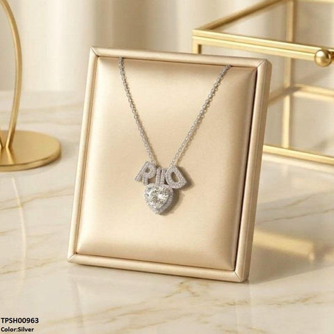 TPSH00963 TNR Stainless Steel Zircon Heart Pendant - TPSH