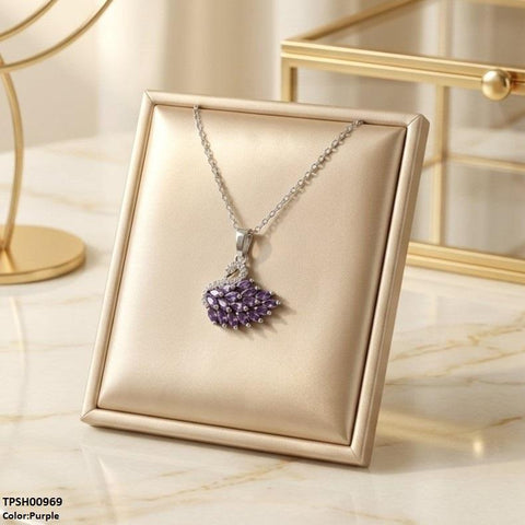 TPSH00969 TNR Stainless Steel Zircon Duck Pendant - TPSH