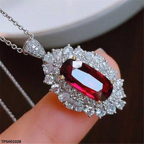 TPSH01028 KRL Rectangle ZIRCON Stone Pendant - TPSH