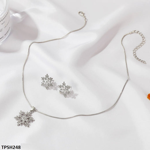 This TPSH248 QWN Snow Pendant set from TJ Wholesale Pakistan offers a stylish addition to your fashion accessories collection. Made from quality materials, this jewelry set is perfect for adding a touch of elegance to any outfit. Elevate your style with this fashionable and affordable accessory.