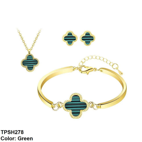 Enhance your style with our TPSH278 ZXS Painted Clover Pendant Set. Made with precision and care, this fashion jewelry set adds a touch of elegance to any outfit. An ideal choice for fashion accessories that are affordable yet stylish, from the trusted TJ Wholesale Pakistan.