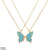 TPSH284 QWN Layer Painted Butterfly Pendant - TPSH