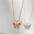 TPSH285 QWN Multi Painted Butterfly/Snake Chain Pendant - TPSH