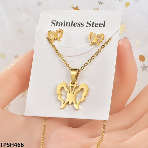 TPSH466 ZXS Butterfly Pendant Set - CPSH