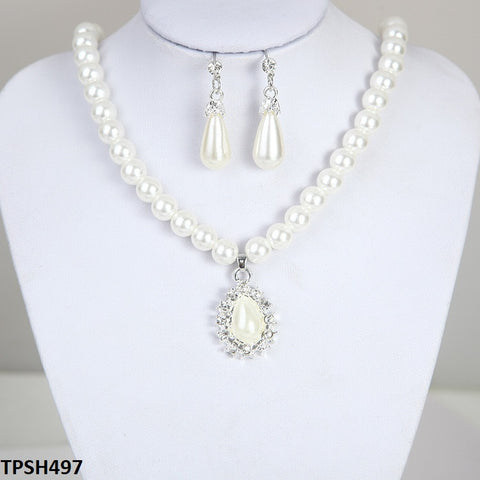 TPSH497 LQP Pearl Pendent Set - CPSH