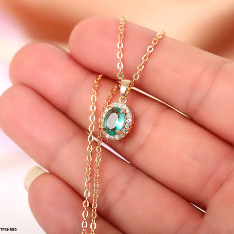 TPSH559 CSH Oval Pendent With Chain - TPSH