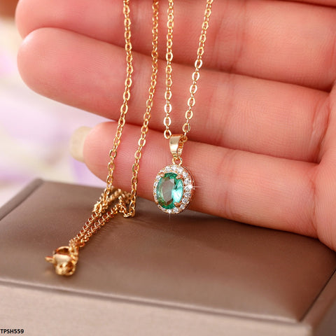 TPSH559 CSH Oval Pendent With Chain - TPSH