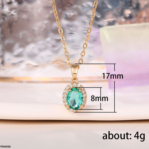 TPSH559 CSH Oval Pendent With Chain - TPSH