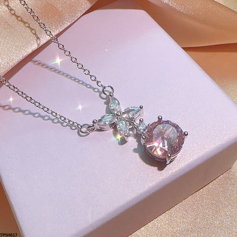 TPSH617 KYC  Marquise Round Drop Pendant Set - TPSH