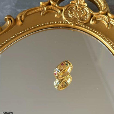 TRGH00202 CJD Round Multi Stone Ring - TRGH
