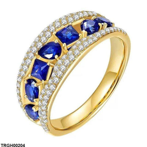 TRGH00204 CSH Square Blue Stone Ring - TRGH