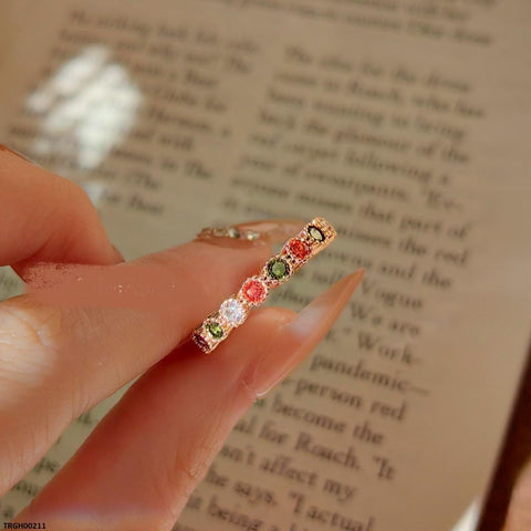 TRGH00211 GWH Round Multi stone Adjustable Ring - TRGH